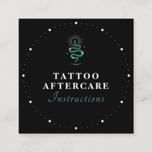 Carte De Visite Carré Mystic Snake Green Tattoo Instructions S