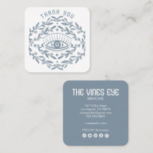 Carte De Visite Carré Mystical Eye Roses Vins Magique Boho Ordre Merci