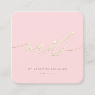 Carte De Visite Carré Nail Art Beauté Salon Spécialiste de la manucure