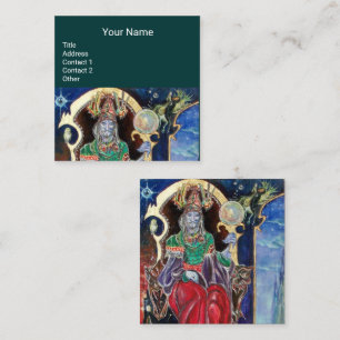 Carte De Visite Carré NEUROMANCER, Astrologue, Lecteur Psychique Blue Gr