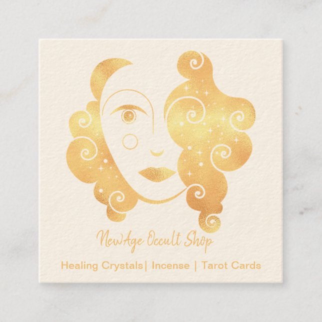 Carte De Visite Carré New Age Occult Shop Abstrait Face (Devant)