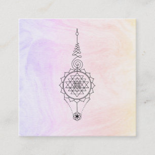 Carte De Visite Carré *~* Nirvana Pastel Marble Reiki Healing Ombre