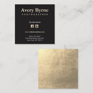 Carte de visite Carré noir Gold