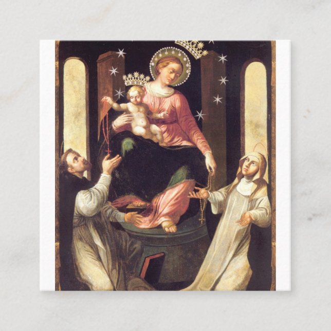 Carte De Visite Carré Notre-Dame Du Rosaire Vénéré À Pompéi (Devant)
