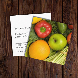 Carte De Visite Carré Nutritionniste coloré élégant simple de légumes