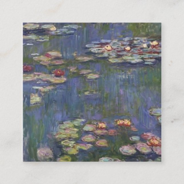 Carte De Visite Carré Nymphéas Claude Monet (Devant)