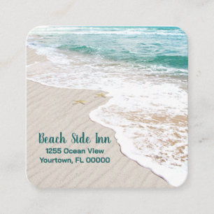 Carte De Visite Carré Ocean Sandy Beach