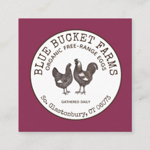 Carte De Visite Carré Oeufs frais vintages