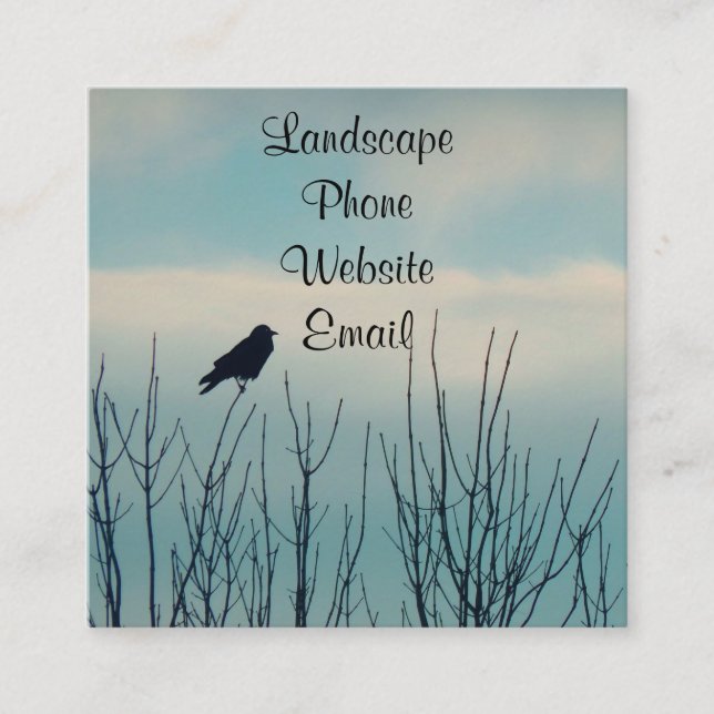Carte De Visite Carré Oiseau naturel (Devant)