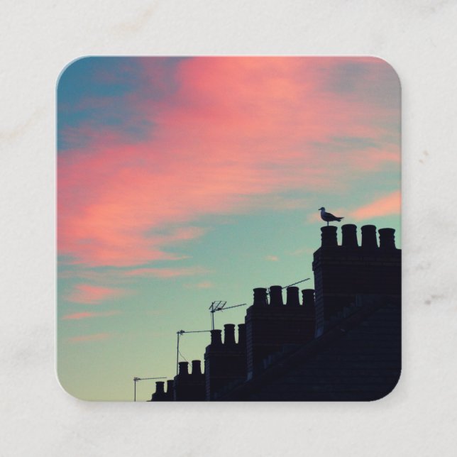 Carte De Visite Carré Oiseau précoce (Devant)