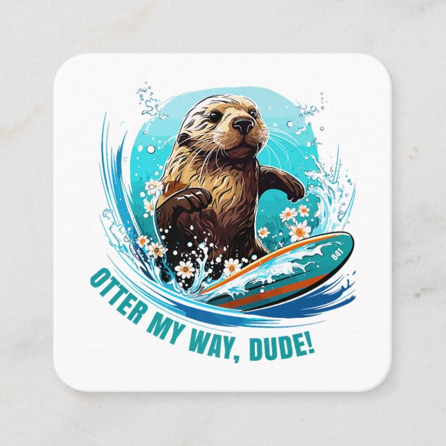 Carte De Visite Carré Otter 841 Surf Otter Elle Vole Surfboards Otte (Devant)