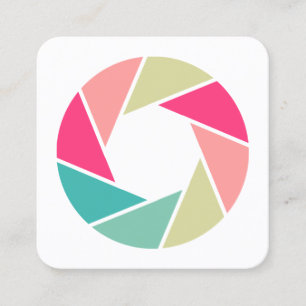 Carte De Visite Carré Ouverture - Couleurs 01