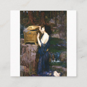 Carte De Visite Carré Pandora's Box - John William Waterhouse