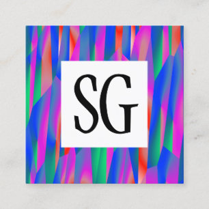 Carte De Visite Carré Panneau carré - Initiales - 011116(1)