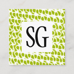 Carte De Visite Carré Panneau carré - Initiales - 080716(8)