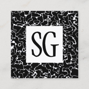 Carte De Visite Carré Panneau carré - Initiales - 080716(9)