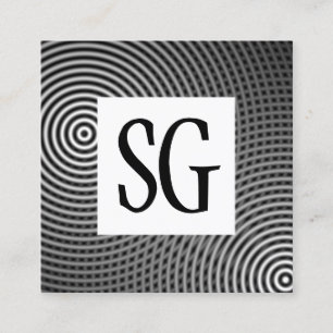 Carte De Visite Carré Panneau carré - Initiales - 090716(02)