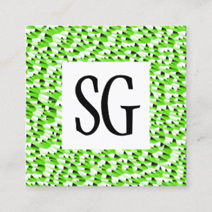 Carte De Visite Carré Panneau carré - Initiales -120716(07)