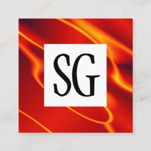 Carte De Visite Carré Panneau carré - Initiales - 120716(08)