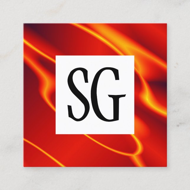 Carte De Visite Carré Panneau carré - Initiales - 120716(08) (Devant)