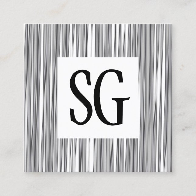 Carte De Visite Carré Panneau carré - Initiales - 130716(02) (Devant)