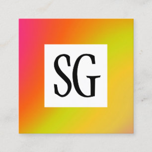 Carte De Visite Carré Panneau carré - Initiales - 171116(03)