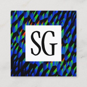 Carte De Visite Carré Panneau carré - Initiales - 190716(03)