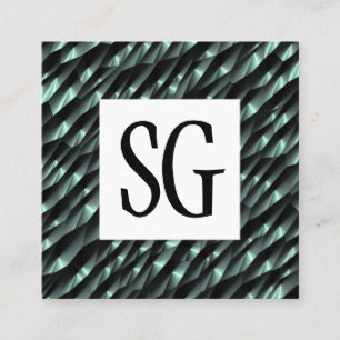 Carte De Visite Carré Panneau carré - Initiales - 190716(04)