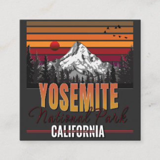 Carte De Visite Carré Parc national de Yosemite - vêtements