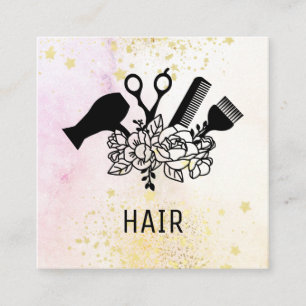 Carte De Visite Carré *~* Parties scintillant florale ciseau Ombre Paste