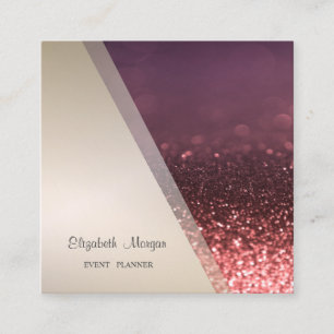 Carte De Visite Carré Parties scintillant géométrique professionnelle mo