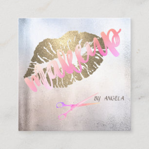 Carte De Visite Carré Parties scintillant professionnelle moderne élégan