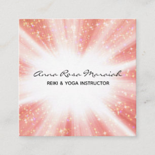 Carte De Visite Carré *~* Parties scintillant Reiki Energy Healing Rays 