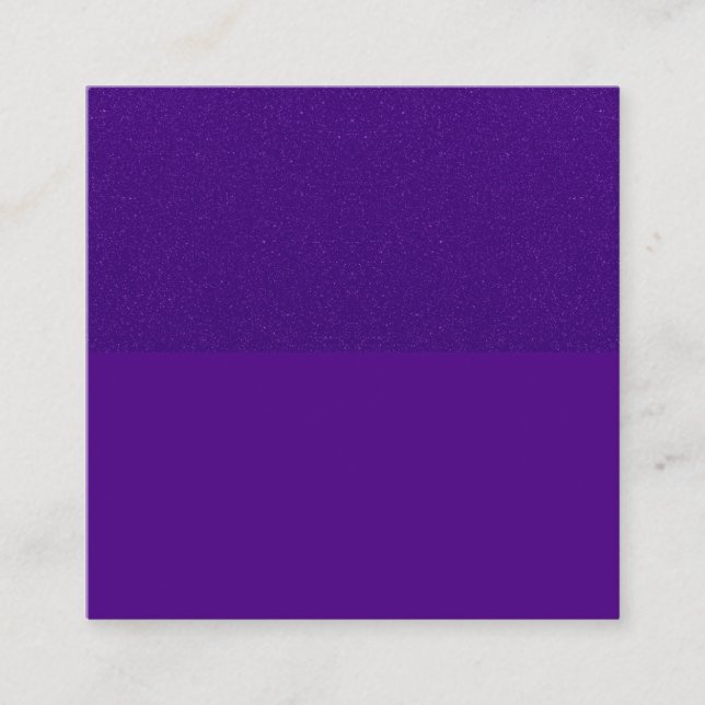 Carte De Visite Carré Parties scintillant-Top Royal Purple Carré Card -  (Devant)