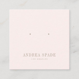 Carte De Visite Carré Pastel Pink Classic Jewelry Display Carte Carré