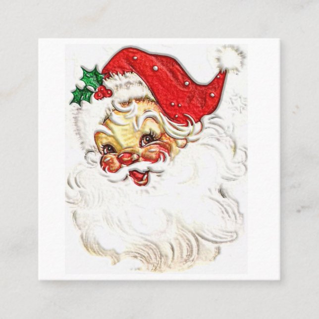 Carte De Visite Carré Père Noël (Devant)