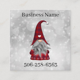 Carte De Visite Carré Père Noël de Noël       