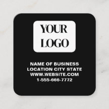 PERSONALISED Modern Black and QR CodeBusiness Card