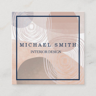 Carte De Visite Carré Personalized Custom Minimalist Modern QR Code Logo