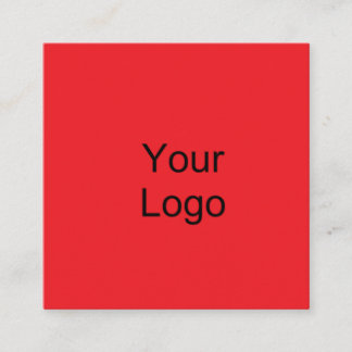 Carte De Visite Carré Personnalisé, Ajouter un logo, rouge vibre