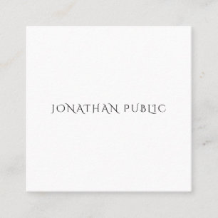 Carte De Visite Carré Personnalisé Moderne Minimaliste Élégant Simple Mo