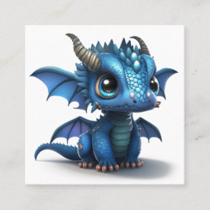 Carte De Visite Carré Petit Dragon