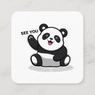 Carte De Visite Carré petit panda mignon