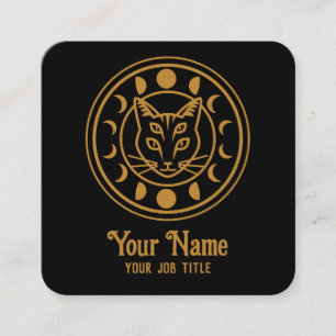 Carte De Visite Carré Phases de lune de cuisine Chat