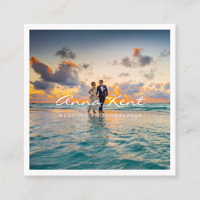 Carte De Visite Carré Photo professionnelle moderne (Devant)