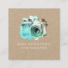 photographe Carré d'aquarelle kraft