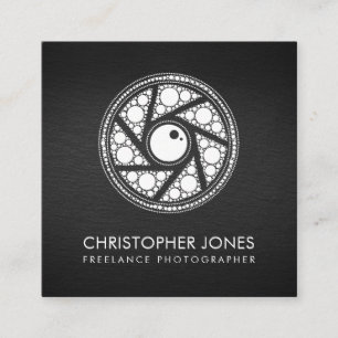 Carte De Visite Carré Photographe de la caméra d'art numérique Shutter