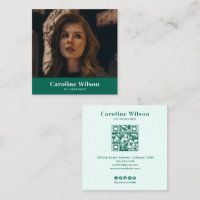 Photographe émeraude minimaliste moderne QR Code p