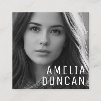 Carte De Visite Carré Photographe Minimaliste Professionnel Moderne