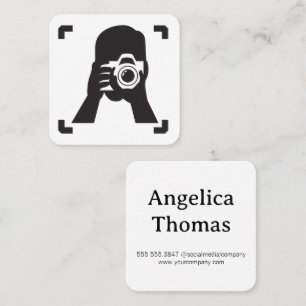 Carte De Visite Carré Photographe prenant une photo